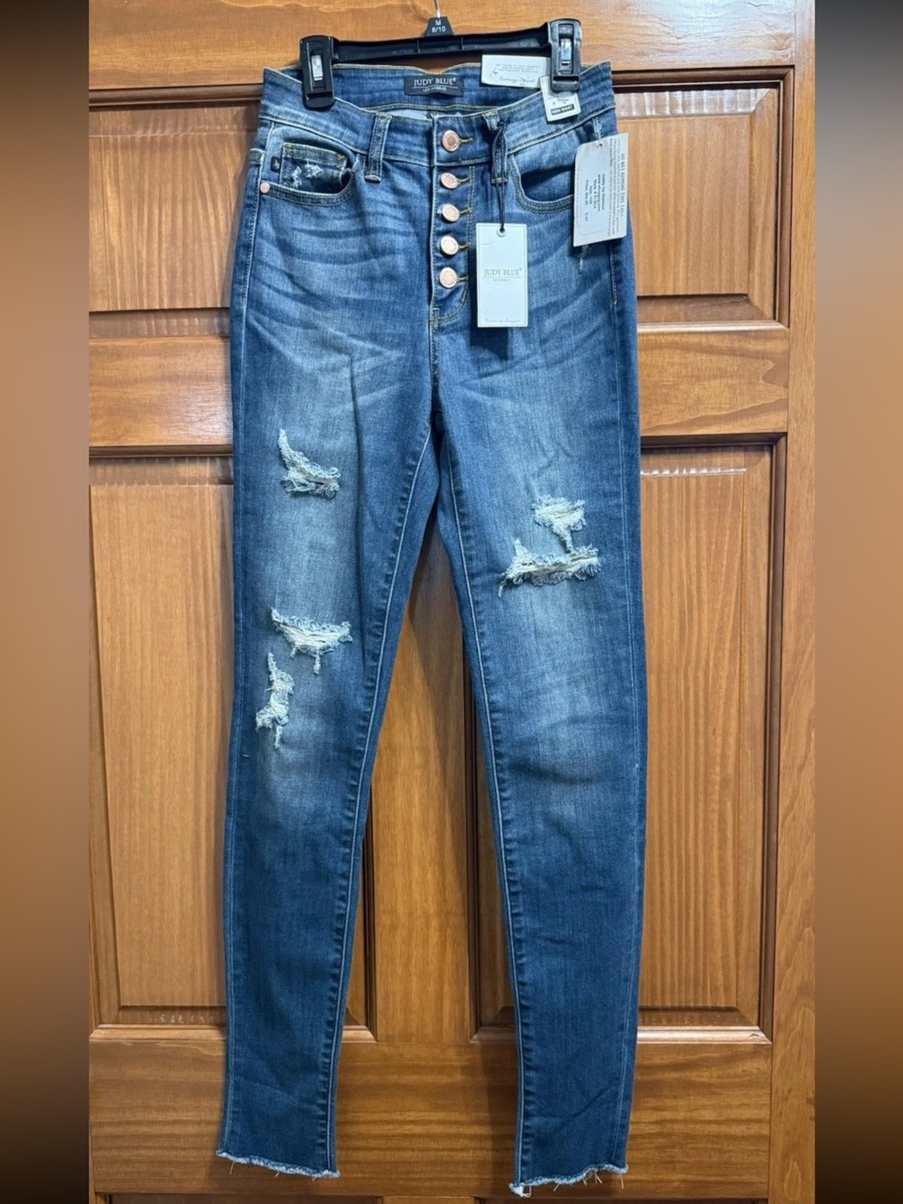 Judy Blue High Waist Distressed Skinny Jeans Blue Size 25 NWT